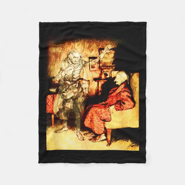 Cobertor De Velo Jacob Marley Ghost Scrooge Bah Humbug Christmas Ca (Frente)