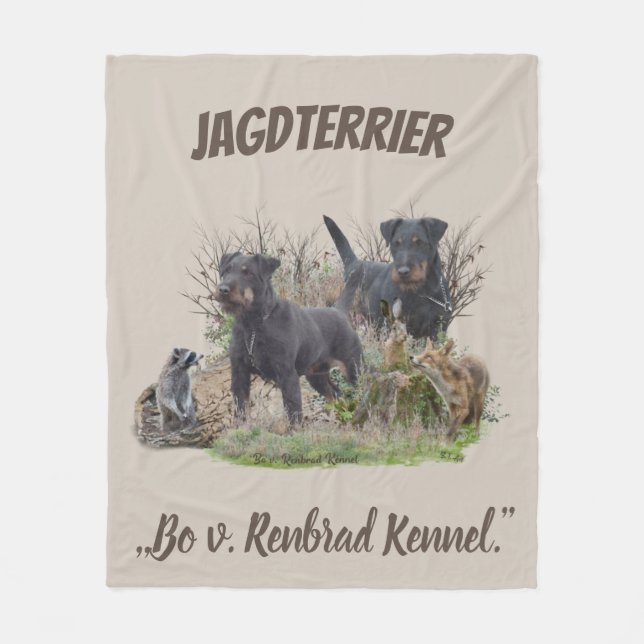 Cobertor De Velo Jagdterrier, Bo v. Renbrad Kennel.'' Sticker Pape (Frente)