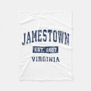 Cobertor De Velo Jamestown Virgínia Va Esportes Vintage Estabelecid