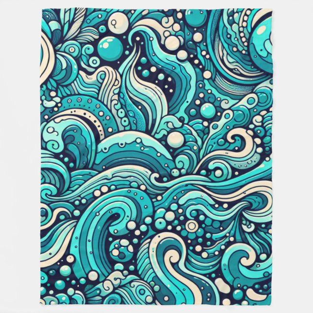 Cobertor De Velo "Janela Ondas Whimsical" (Frente)