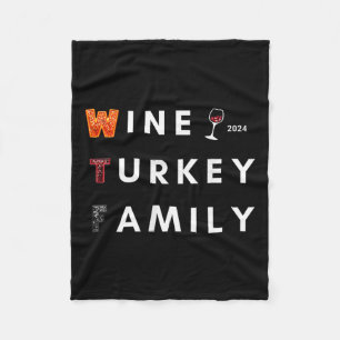 Cobertor De Velo Janta de Ação de Graças da Família Wine Turkey out