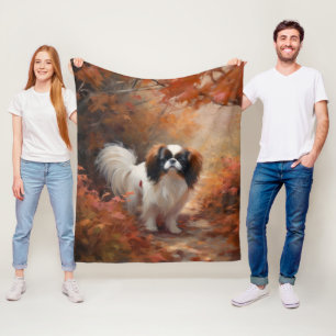 Cobertor De Velo Japanese Chin no Outono Folhas Caem Inspiram