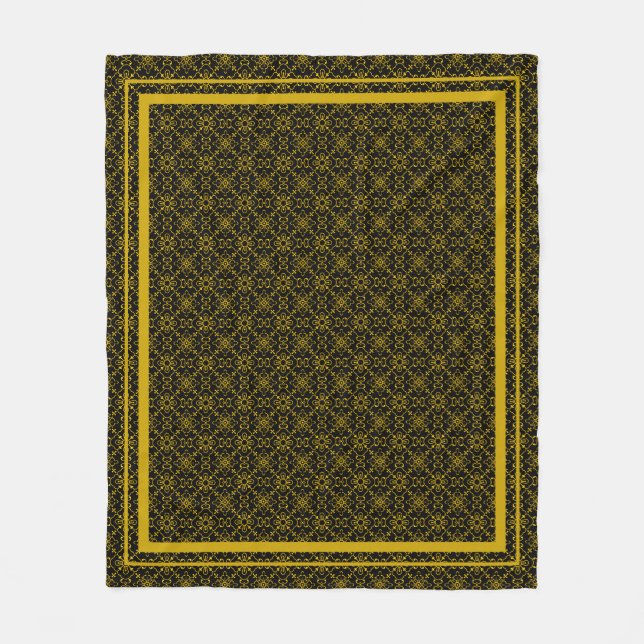 Cobertor De Velo Japanese Gold & Black Hanabishi Pattern (Frente)