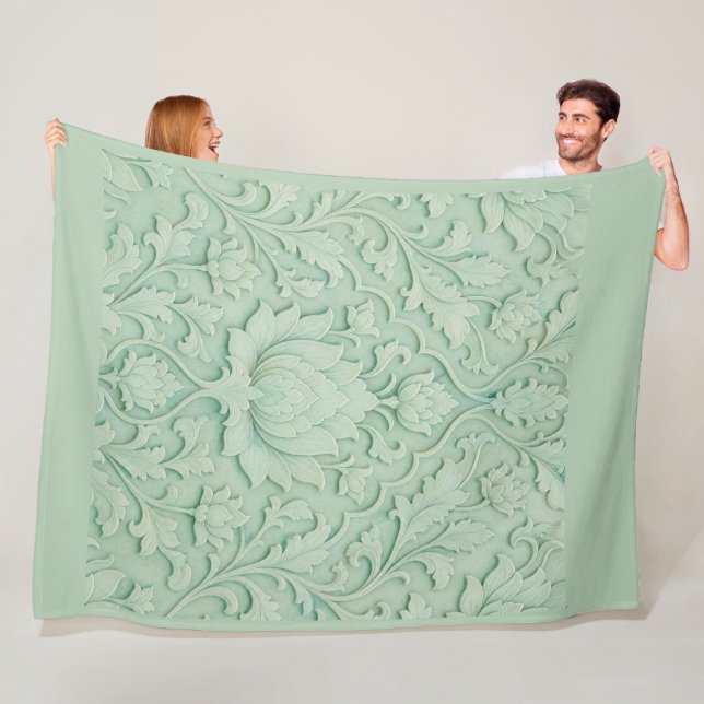 Cobertor De Velo Jardim de Jade — Persa em Celadon Pálido (In Situ)