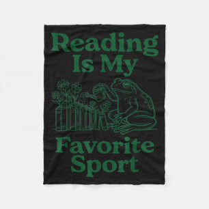 Cobertor De Velo Jardim de sapo ler homens mulheres crianças lendo 