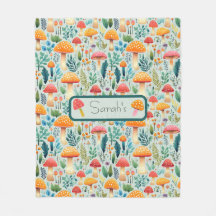 Jardim verde de cogumelos