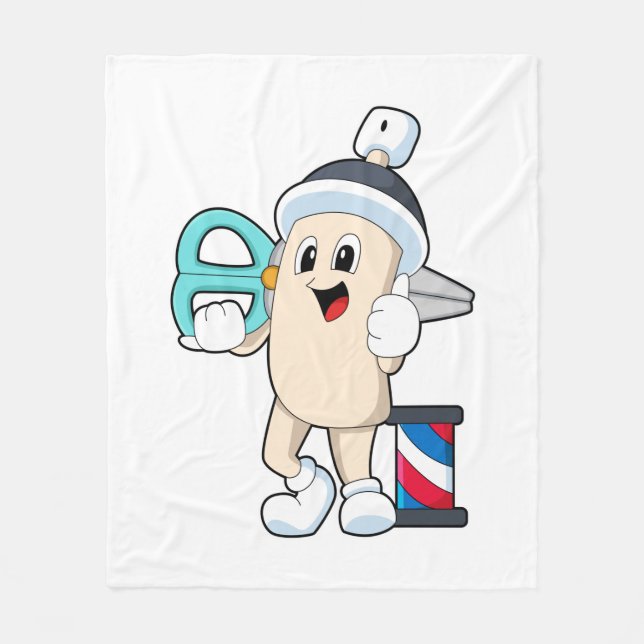 Cobertor De Velo Jato de hairdresser com tesoura (Frente)