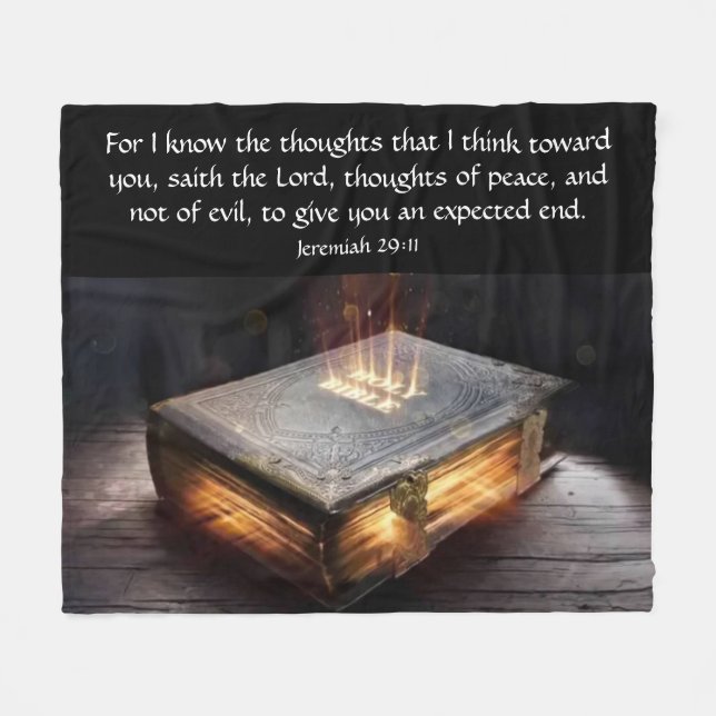 Cobertor De Velo Jeremiah 29:11 (Frente (Horizontal))