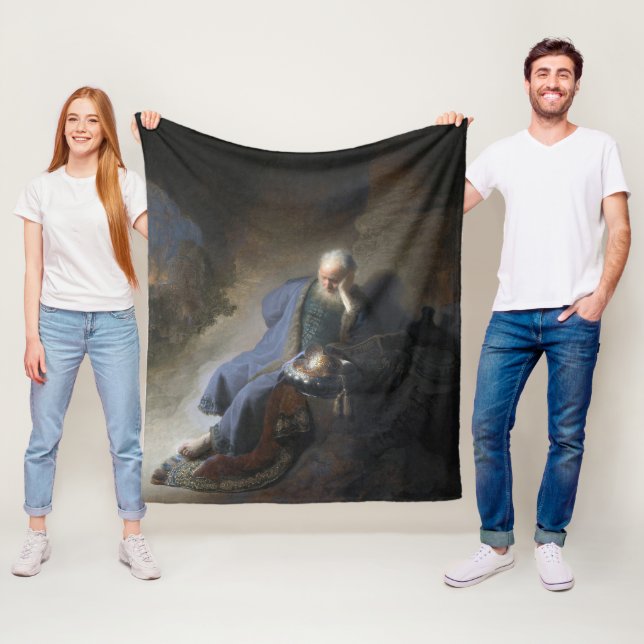 Cobertor De Velo Jeremiah Lamentando a queda de Jerusalém, Rembrand (In Situ)