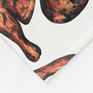 Cobertor De Velo Jerk Chicken Caribe Comida jamaicana do oeste da Í