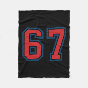 Cobertor De Velo Jersey Uniforme Esportivo Vermelho e Azul Número 6
