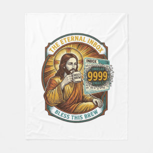Cobertor De Velo Jesus 9999 E-mails Não Lidos Caixa de Entrada Zero