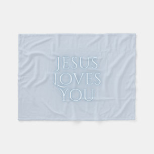 Cobertor De Velo Jesus Ama o Design de Tipografia Cristã