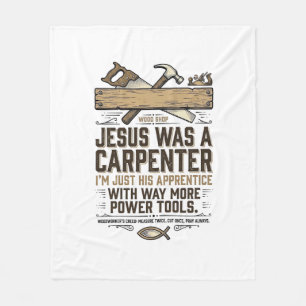 Cobertor De Velo Jesus Carpinteiro Marceneiro Aprendiz Camisa Vinta