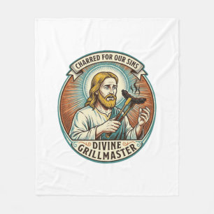 Cobertor De Velo Jesus Completamente Queimado Preto Cachorro-Quente