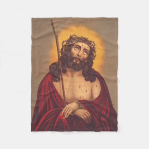 Cobertor De Velo Jesus Coroado de Espinhos Arte Dolorosa