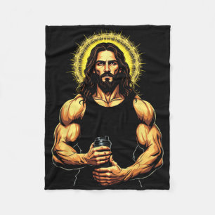 Cobertor De Velo Jesus Cristo E Proteína Agita Giro Cristão Weig