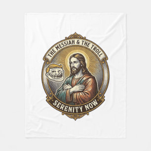 Cobertor De Velo Jesus Cruzando os Braços Emoji de Rosto de Troll d