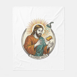 Cobertor De Velo Jesus Derrubou Sabão Escorregadio Banheira do Banh