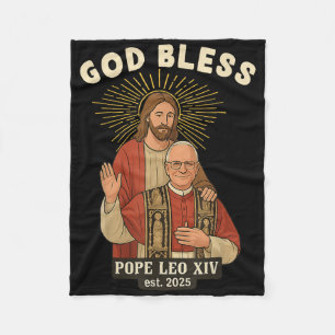 Cobertor De Velo Jesus Deus abençoe Papa Leo Xiv