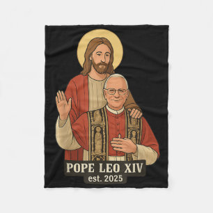 Cobertor De Velo Jesus Deus abençoe Papa Leo Xiv
