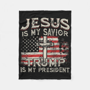 Cobertor De Velo Jesus É Meu Salvador Trump É Meu Presidente Americ