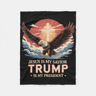 Cobertor De Velo Jesus É Meu Salvador Trump É Meu Presidente Bíblic