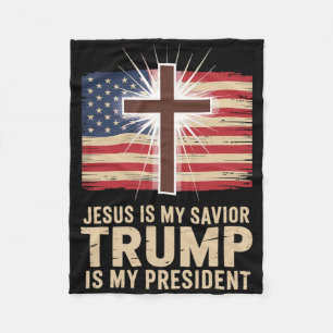Cobertor De Velo Jesus É Meu Salvador Trump É Meu Presidente Políti