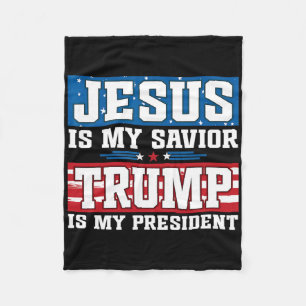 Cobertor De Velo Jesus É Meu Salvador Trump É Meu Presidente Trump