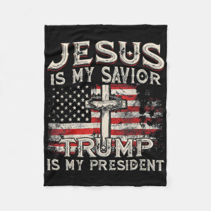 Cobertor De Velo Jesus É Meu Salvador Trump É Meu Presidente Trump 