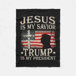 Cobertor De Velo Jesus É Meu Salvador Trump É Meu Presidente Trump