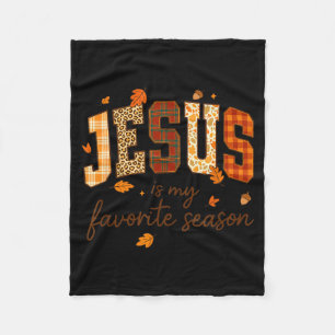 Cobertor De Velo Jesus É Minha Estação Favorita Outono Cristão Leop