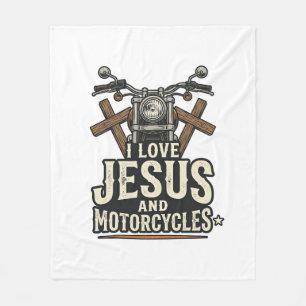 Cobertor De Velo Jesus e Motocicletas Desenho de Cristão Motociclis