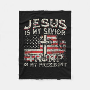 Cobertor De Velo Jesus é o meu salvador é o meu presidente american