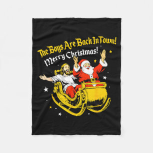 Cobertor De Velo Jesus E Papai Noel Os Meninos Voltaram à Cidade Ca