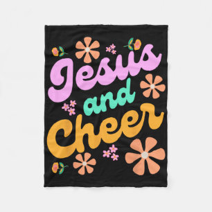 Cobertor De Velo Jesus E Treino Treinadora De Cheerleading Engraçad