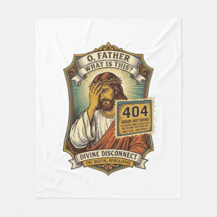 Cobertor De Velo Jesus engraçado erro 404 Humor desenvolvedor web p