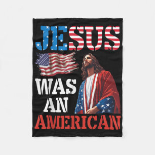 Cobertor De Velo Jesus Era Uma Bandeira Americana Patriótica Cristã