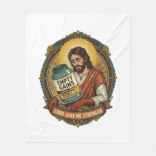 Cobertor De Velo Jesus Exausto Tubo de Proteína Vazio Humor de Acad