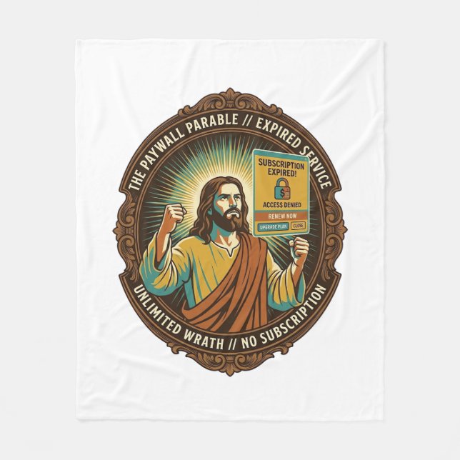 Cobertor De Velo Jesus Expirou Assinatura de Software Paywall Tech  (Frente)