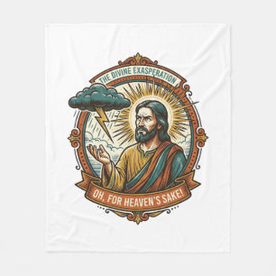 Cobertor De Velo Jesus Irritado Nuvem Escura Chuva Relâmpago Clima 
