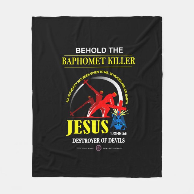 Cobertor De Velo JESUS: Matador de Baphomet (Frente)
