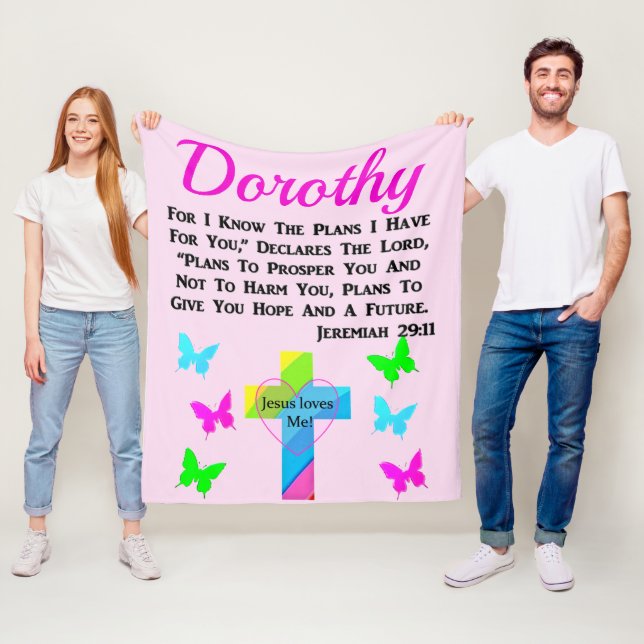 COBERTOR DE VELO JESUS ME AMA JEREMIAH 29:11 PERSONALIZADO (In Situ)