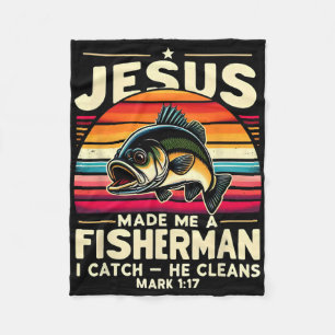 Cobertor De Velo Jesus Me Fez Um Pescador Eu Pego Ele Limpa Pescado