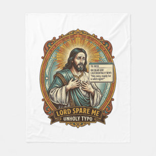 Cobertor De Velo Jesus Mensagem de Autocorreção Ruim Chefe Constran