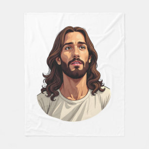 Cobertor De Velo Jesus Misericórdia Rosto Camisa Branca Gravada Vin