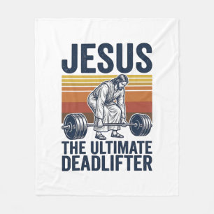 Cobertor De Velo Jesus O Levantador de Peso Definitivo Camiseta de 