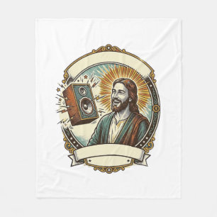 Cobertor De Velo Jesus Rindo Falso Alto Clube Não Consegue Ouvir Fe