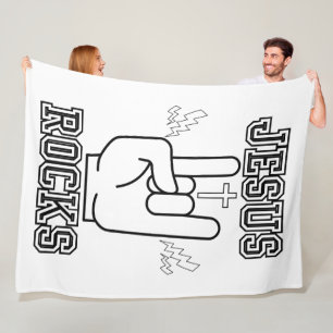 Cobertor De Velo Jesus Rocks Festival Bíblico W/B