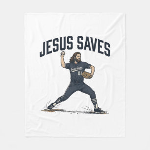 Cobertor De Velo Jesus Salva Camisa de Gravura Vintage de Arremessa